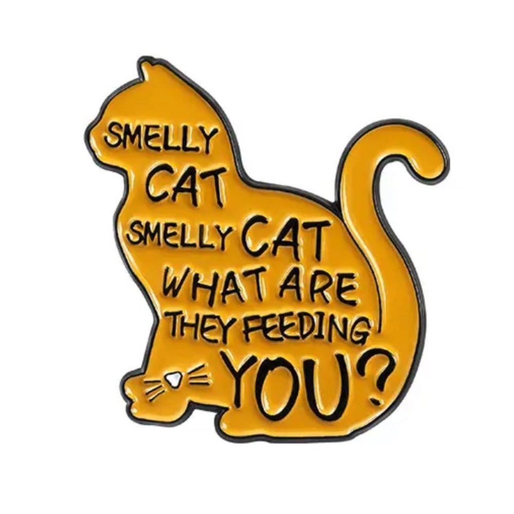 1 LEFT‼️ Friends Smelly Cat Food Lyric Enamel Pin Funny Retro Sitcom Pets Badge